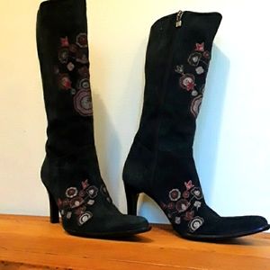 Franco Sarta Suede Boots, 6, dark blue